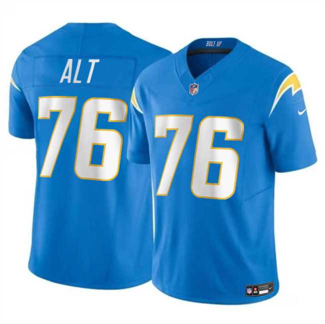 Youth Los Angeles Chargers #76 Joe Alt Light Blue 2024 Draft F.U.S.E. Vapor Limited Stitched Jersey Dzhi